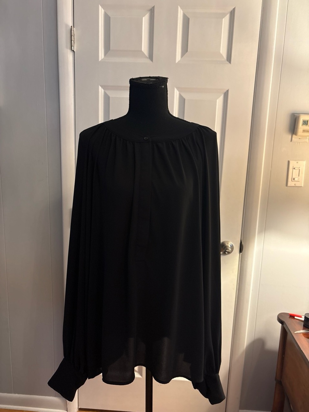 Eloquii Black Long-Sleeve Blouse